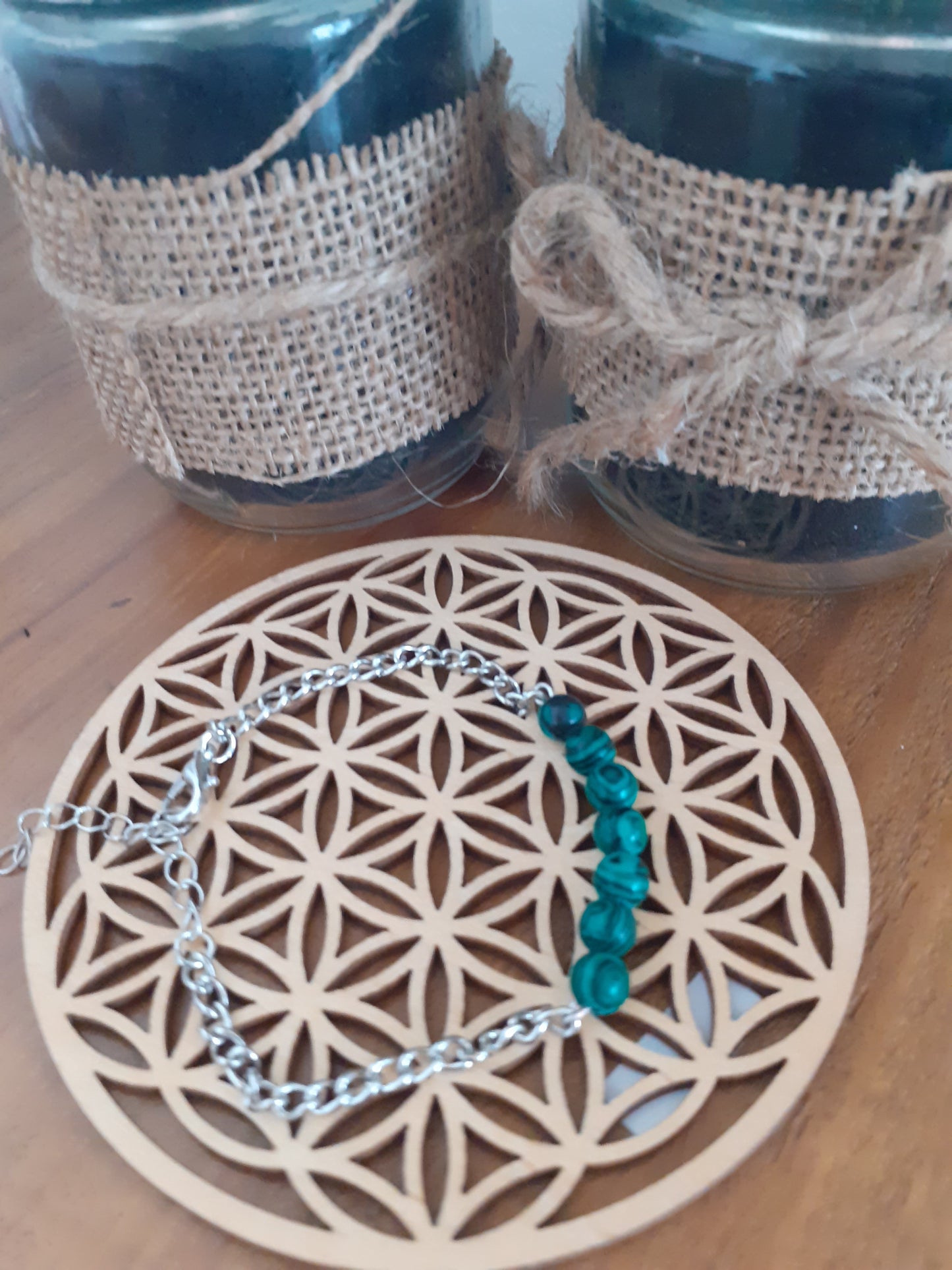 Bracelet en Pierres de Malachite